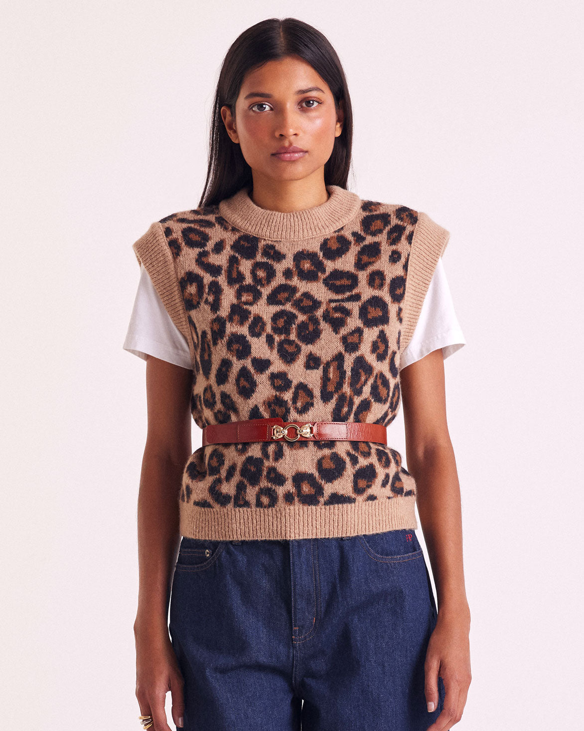 Leopard blason sweater