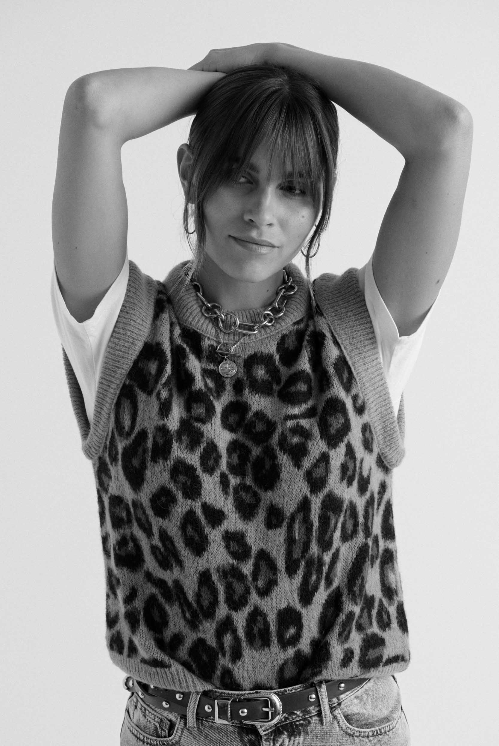 Leopard blason sweater