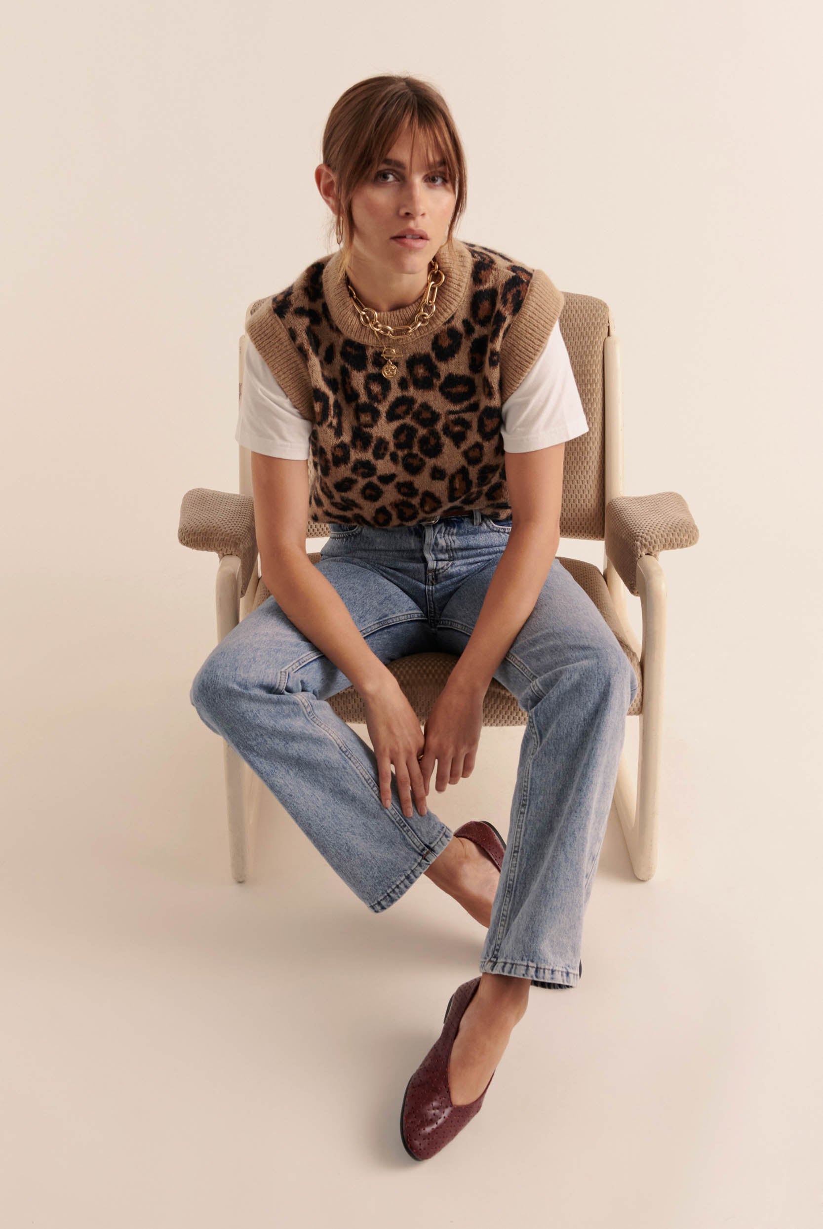 Leopard blason sweater