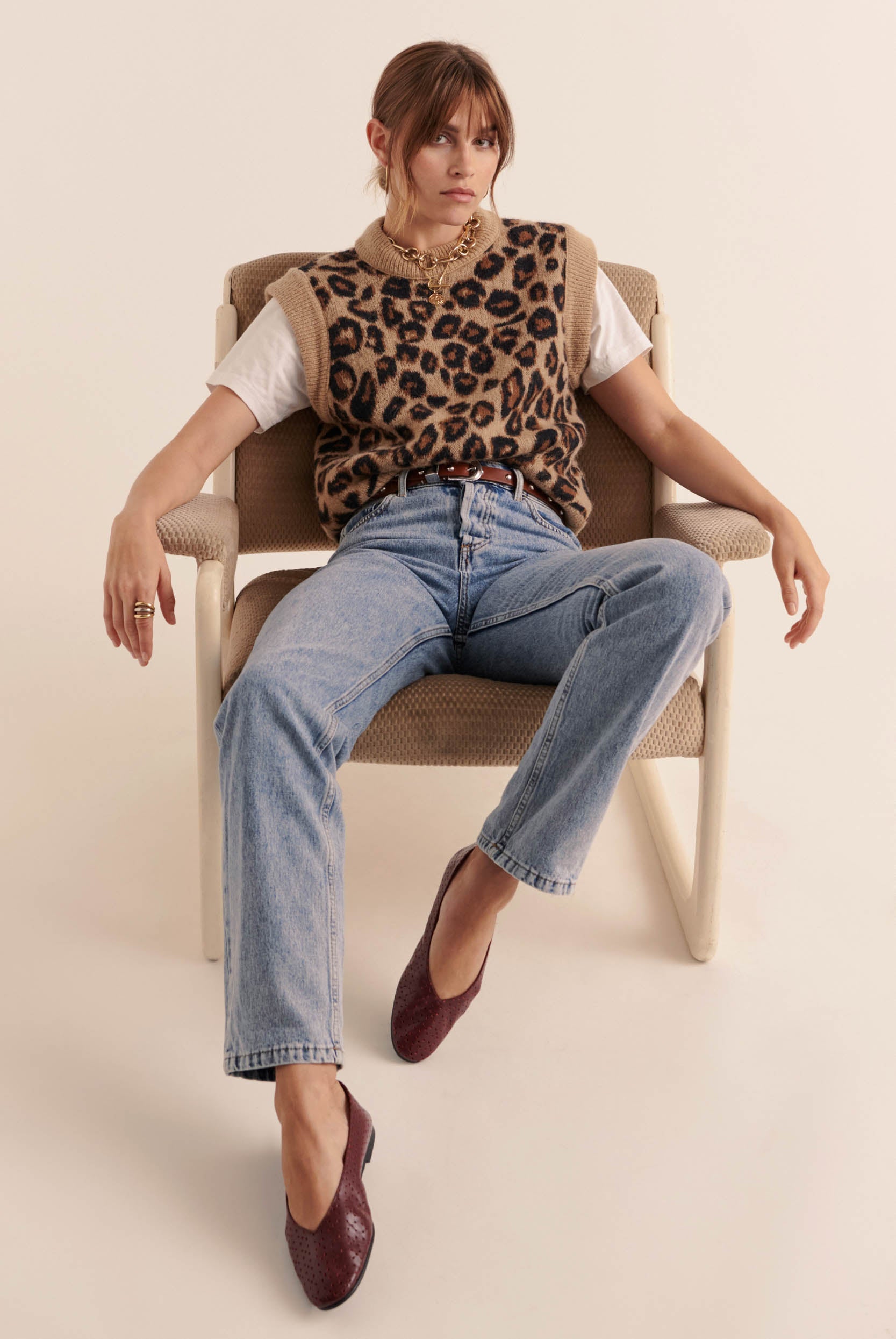 Leopard blason sweater