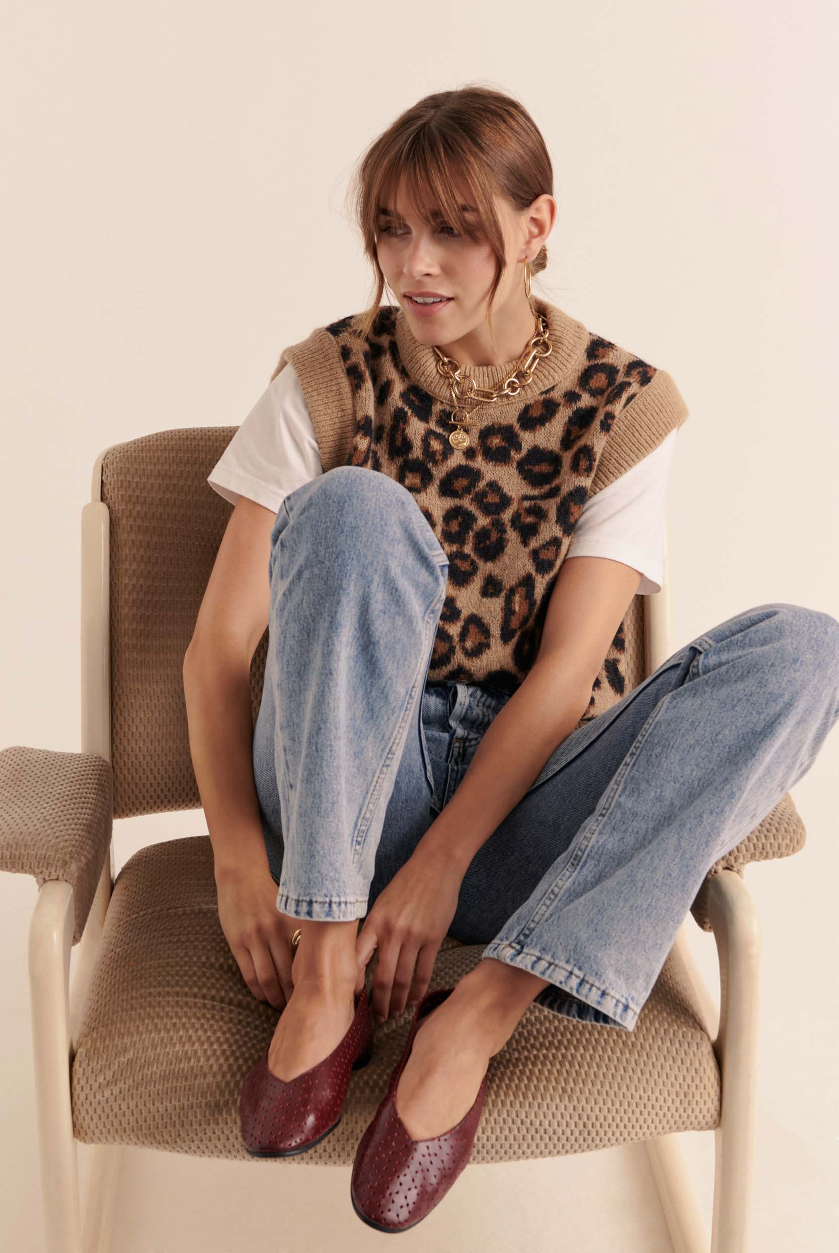 Leopard blason sweater