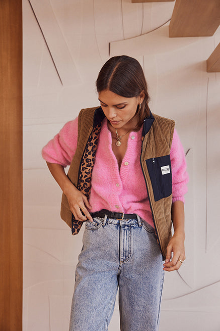 Candy pink softness cardigan