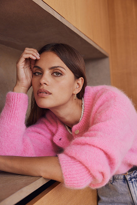 Candy pink softness cardigan