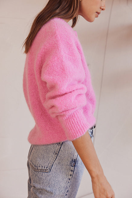 Candy pink softness cardigan