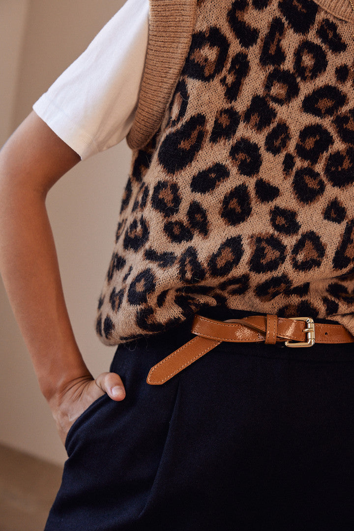 Leopard blason sweater