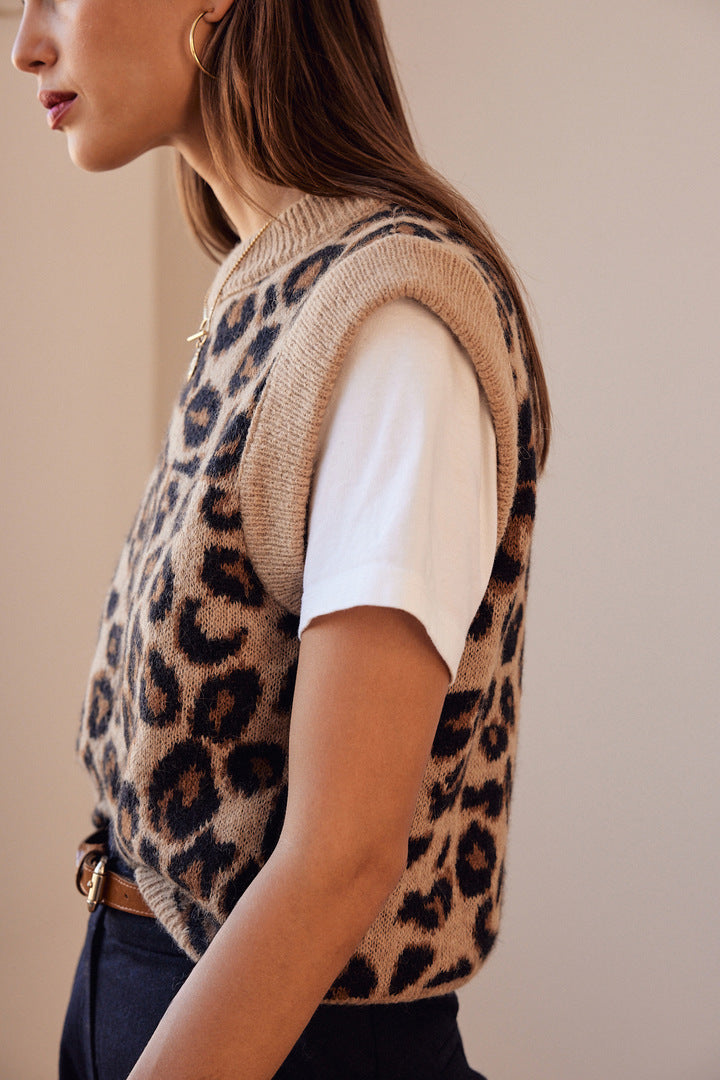 Leopard blason sweater