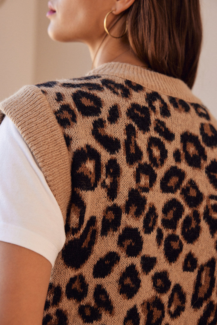 Leopard blason sweater