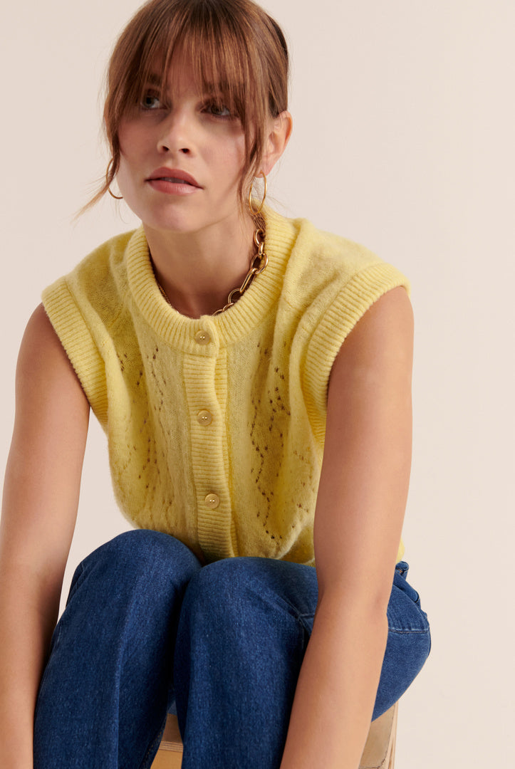 Brooke Yellow Cardigan