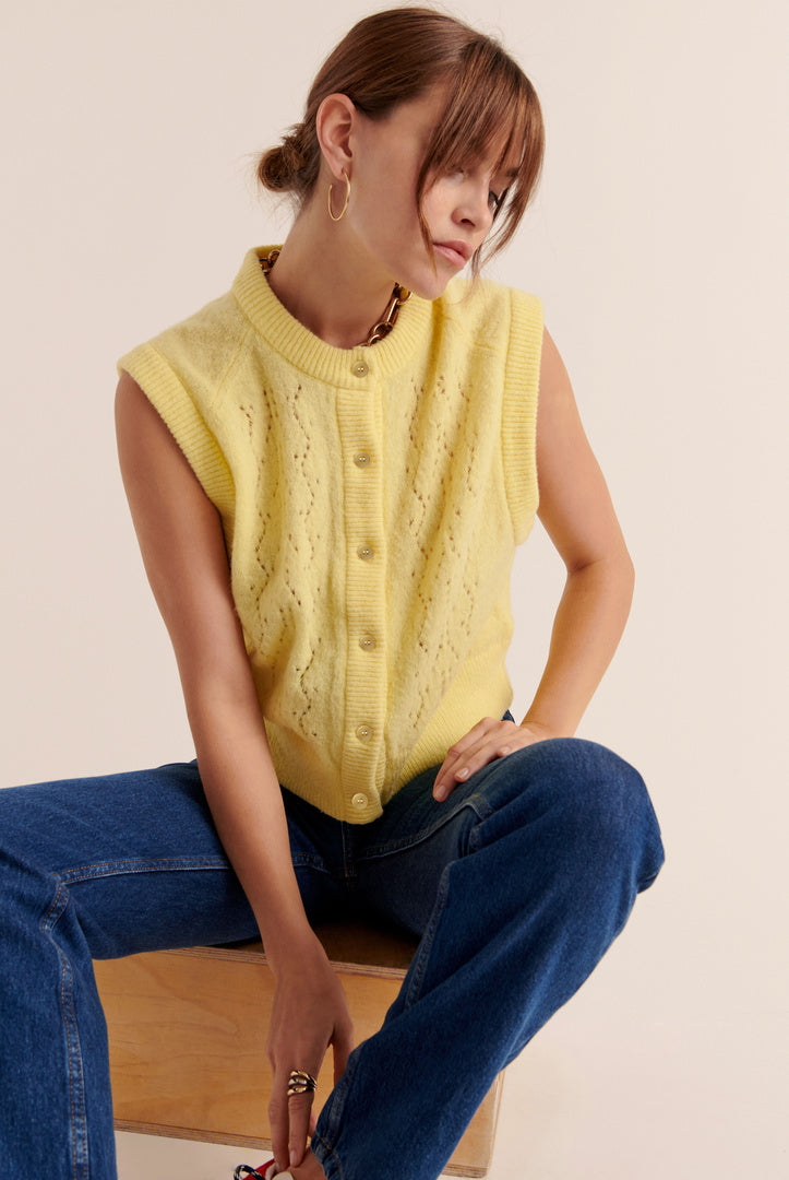 Brooke Yellow Cardigan