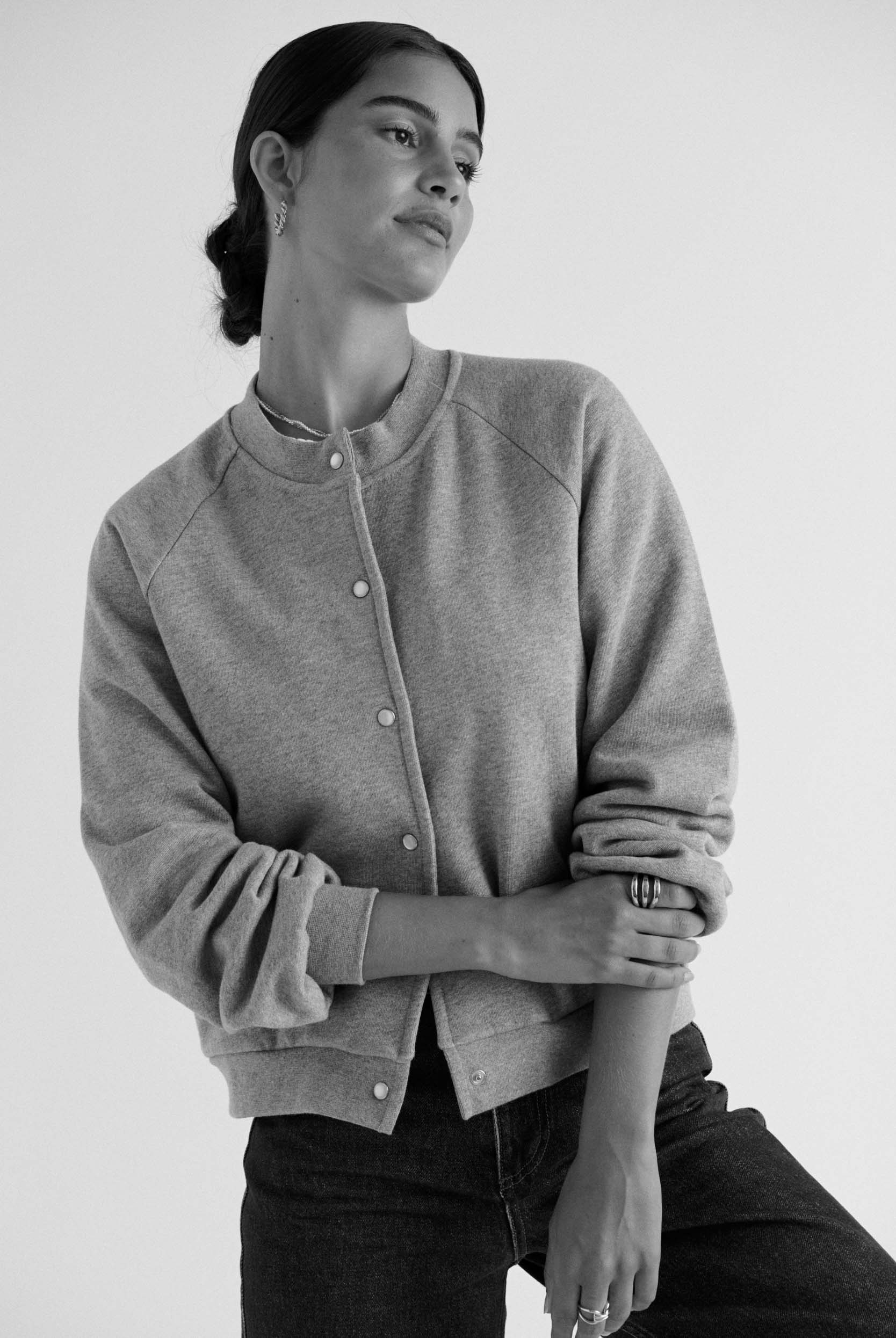 Cozy heather gray cardigan