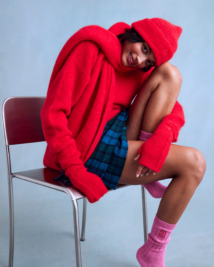 Bright Red Doudou Sweater