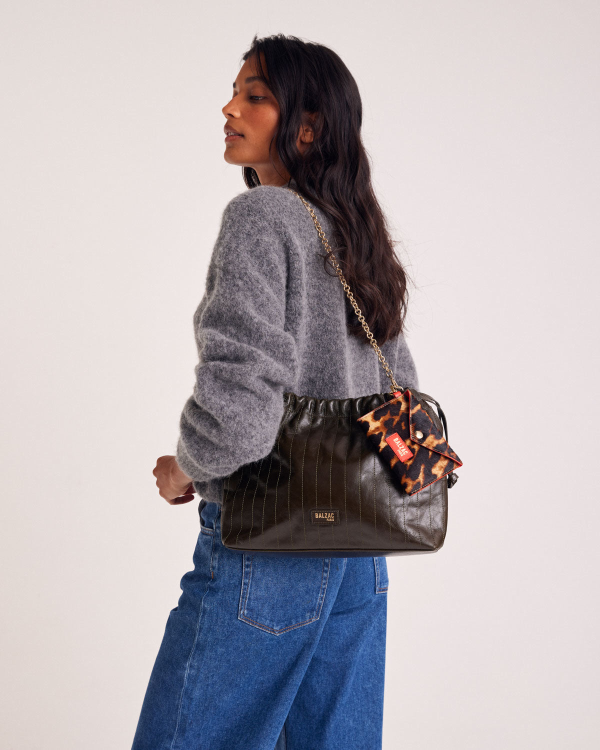 Light gray softness cardigan