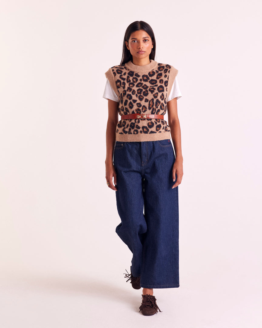 Leopard blason sweater