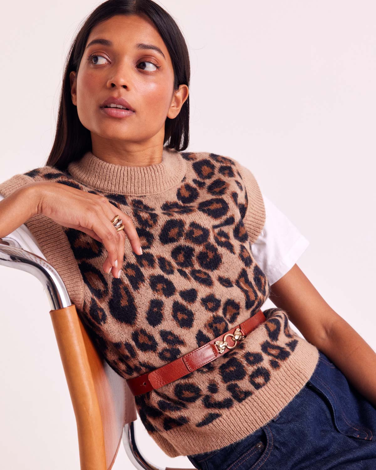 Leopard blason sweater