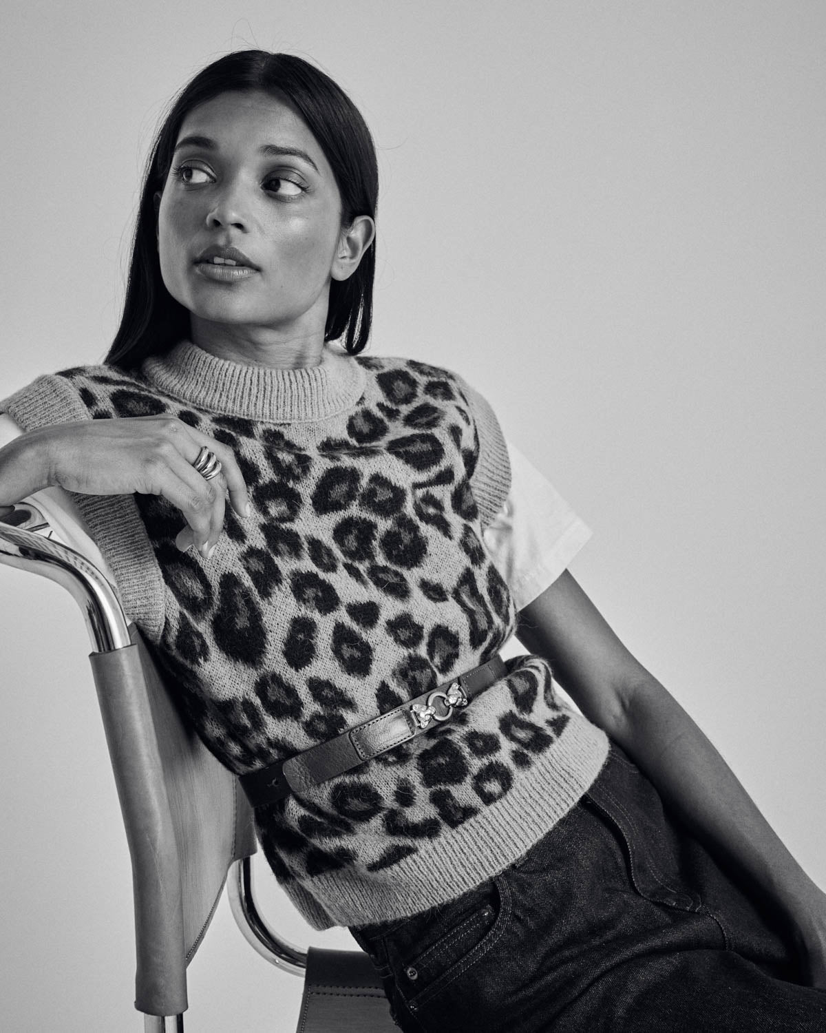 Leopard blason sweater