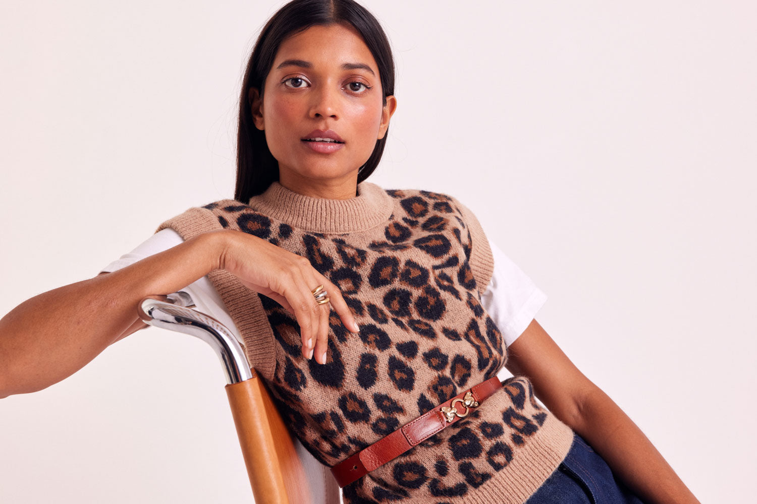 Leopard blason sweater