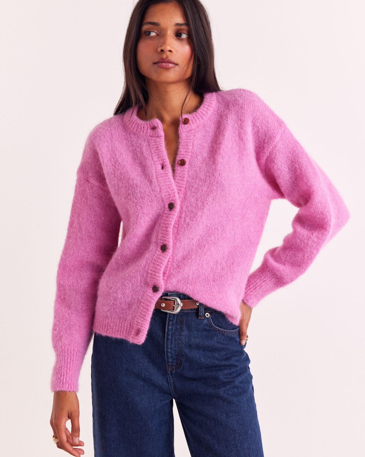 Candy pink softness cardigan