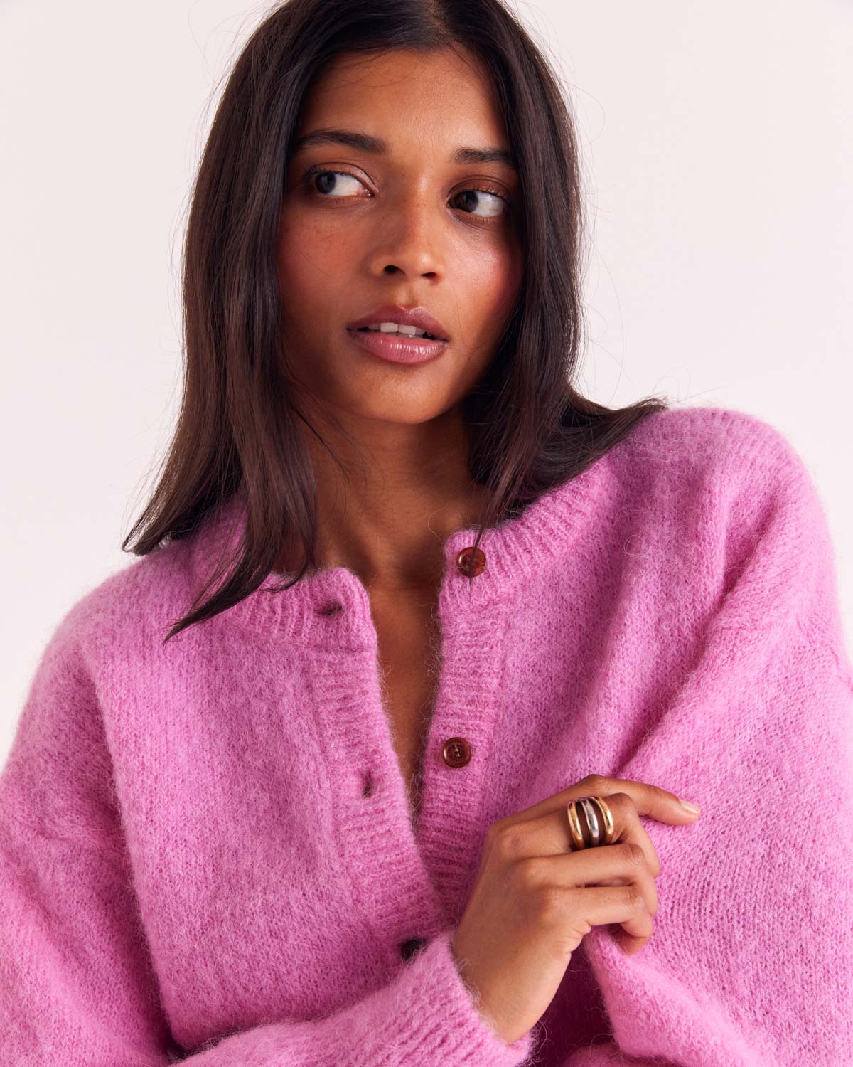 Candy pink softness cardigan