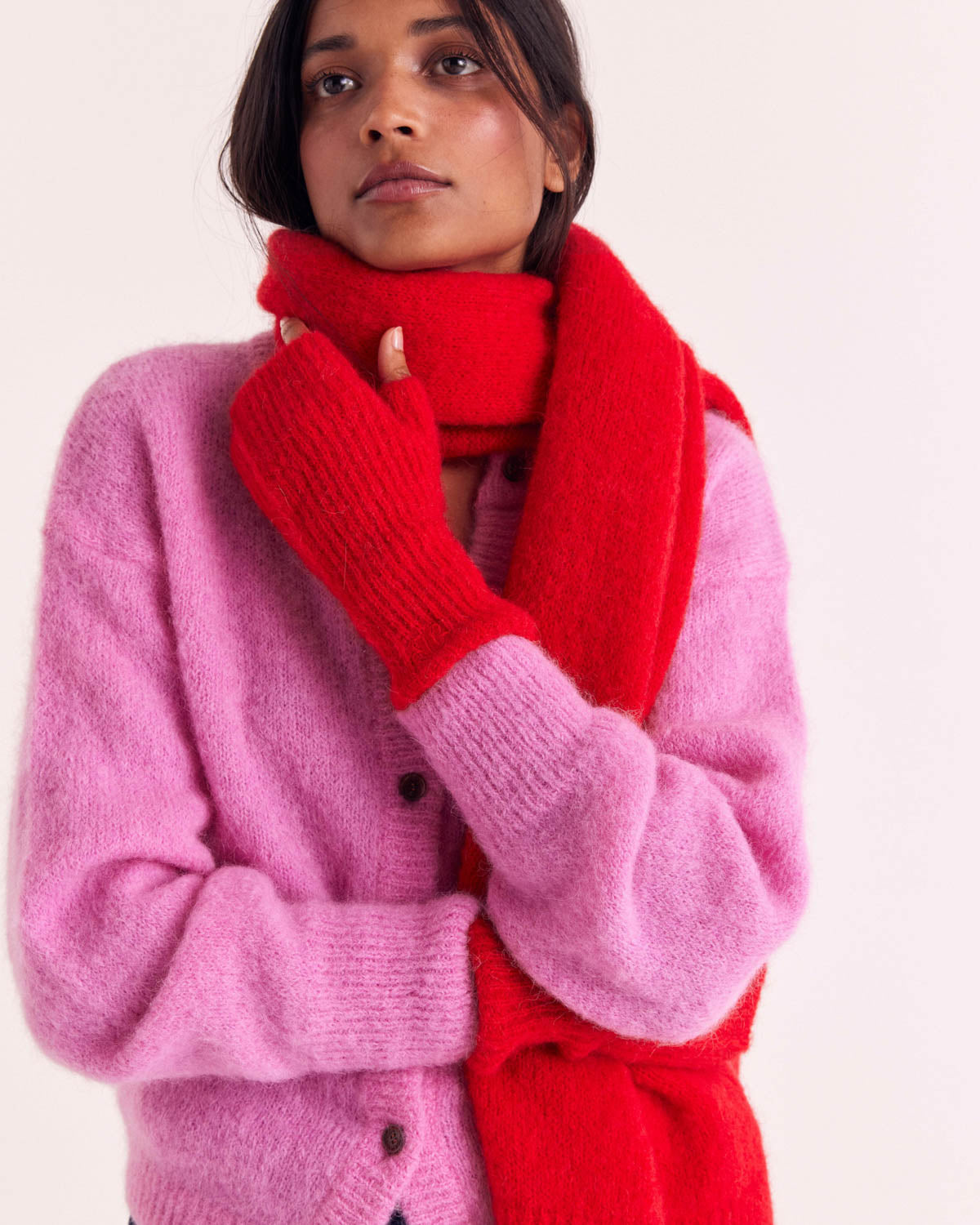 Candy pink softness cardigan