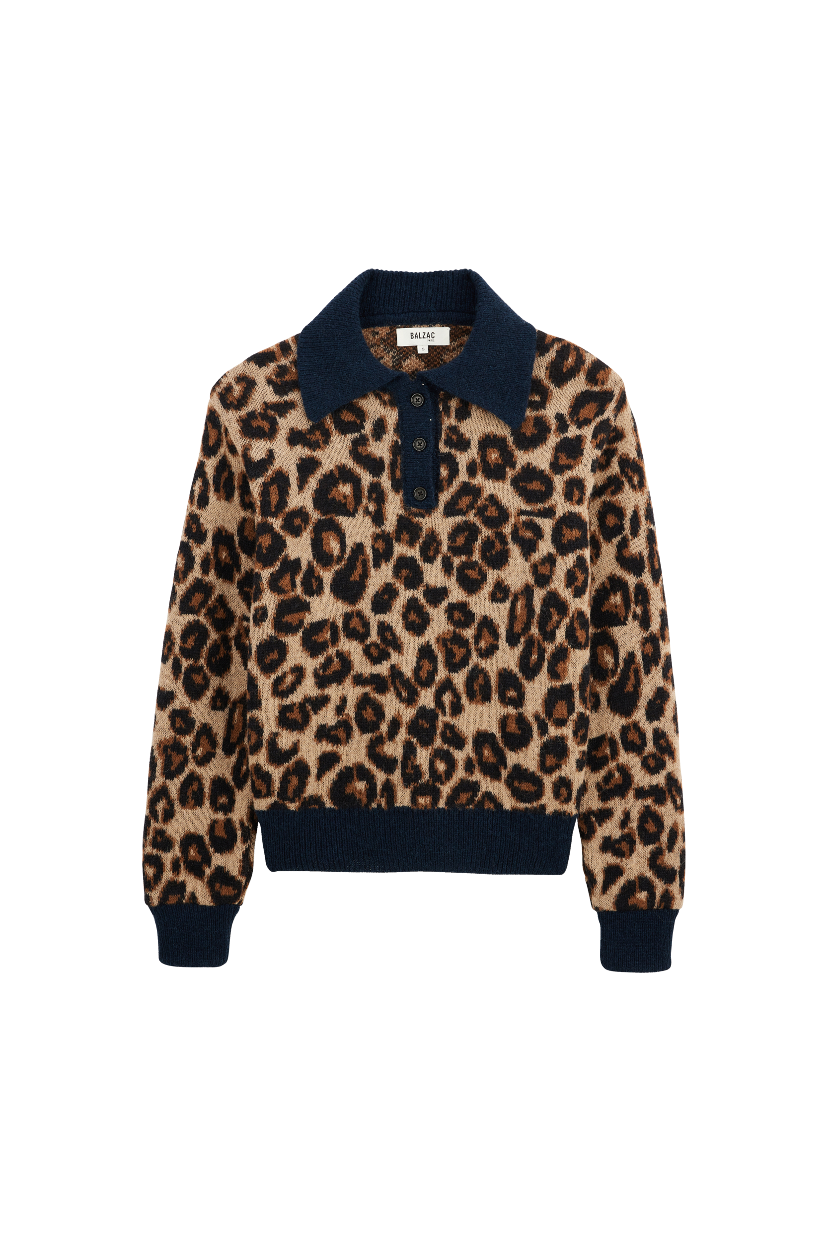 Dulce leopard and blue polo sweater