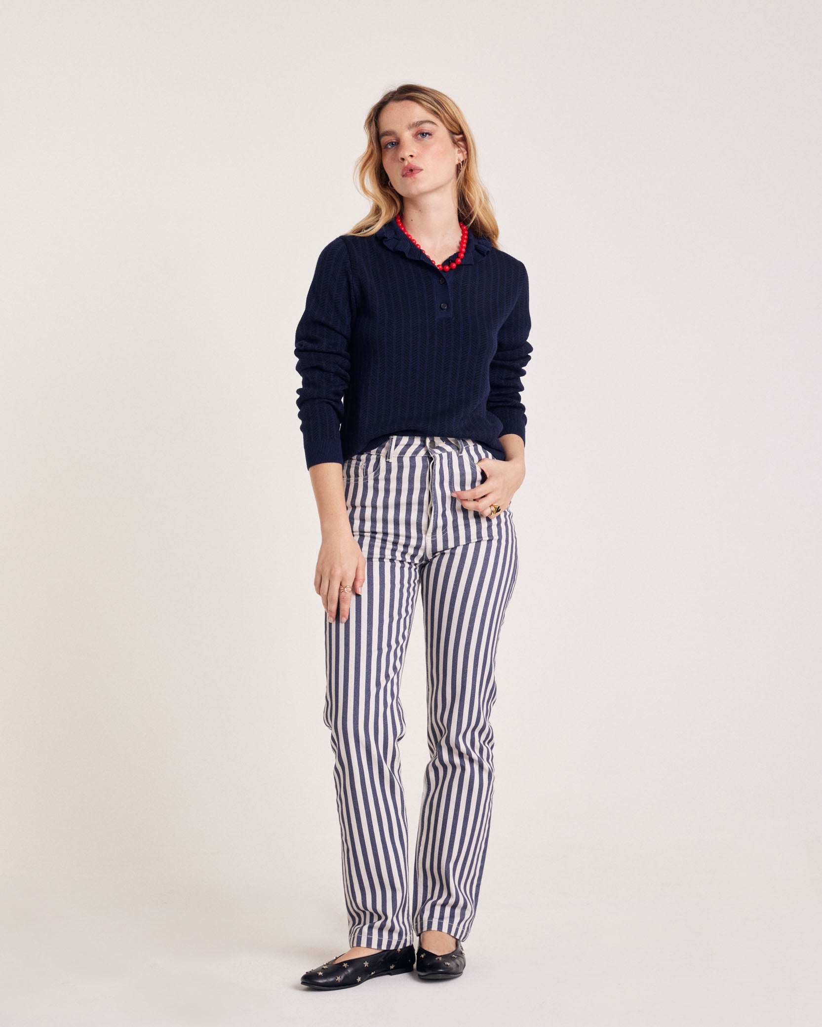 Navy Tadeo Polo Shirt