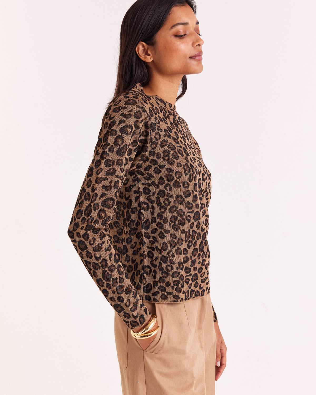 Daniel iridescent leopard sweater
