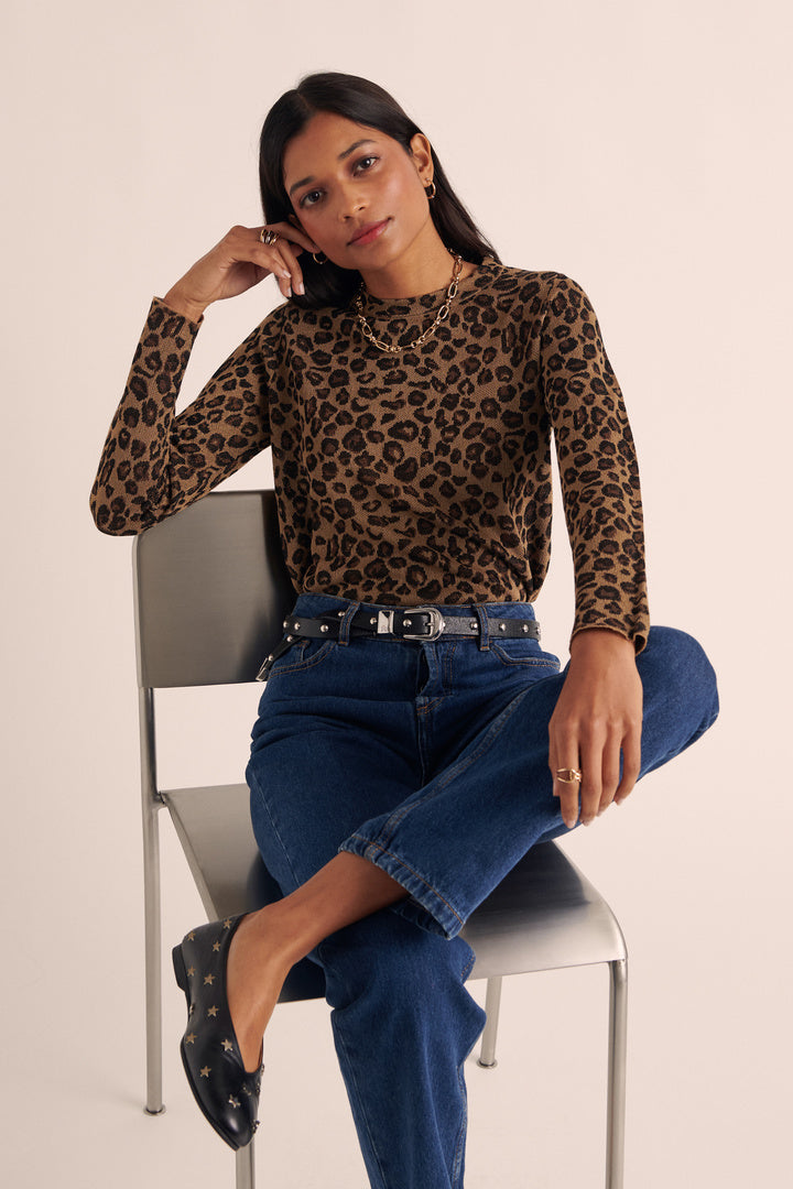 Daniel iridescent leopard sweater