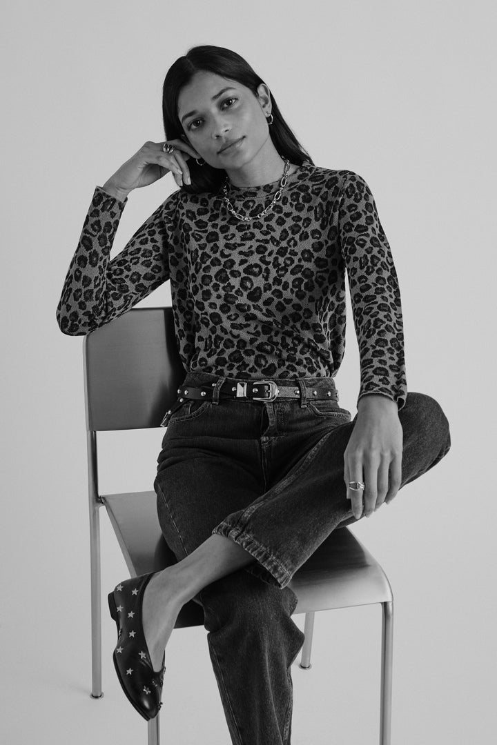 Daniel iridescent leopard sweater