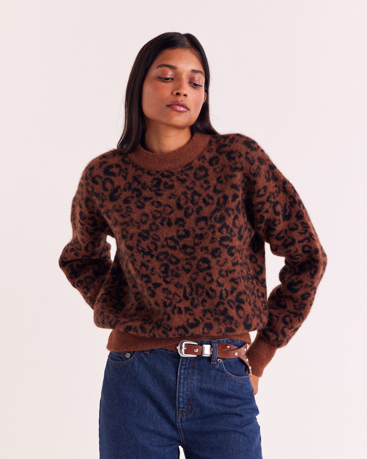 Fawn Leopard Doudou Sweater