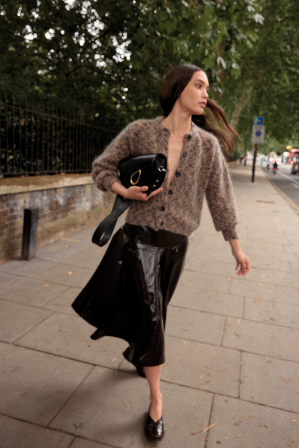 Douceur Cardigan in Sand Cheetah Spot