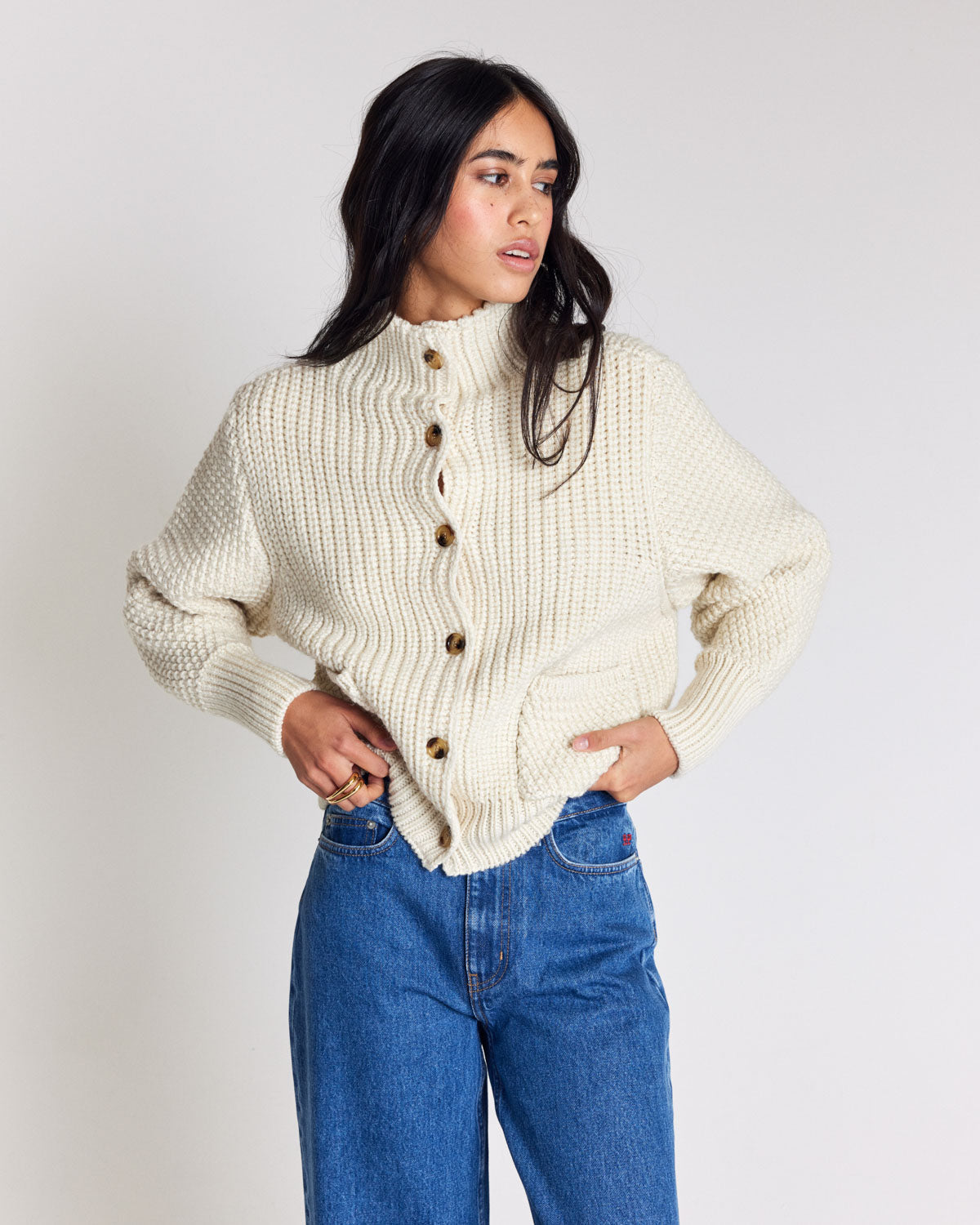 Ecru Marcel cardigan