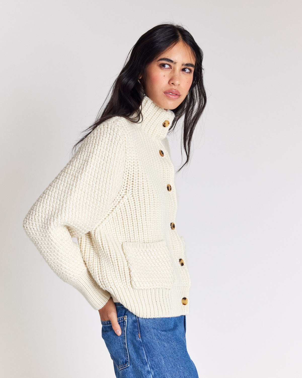 Ecru Marcel cardigan