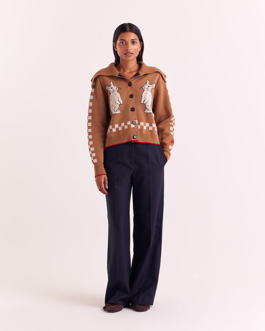 Hazelnut Cécile Rabbit Cardigan