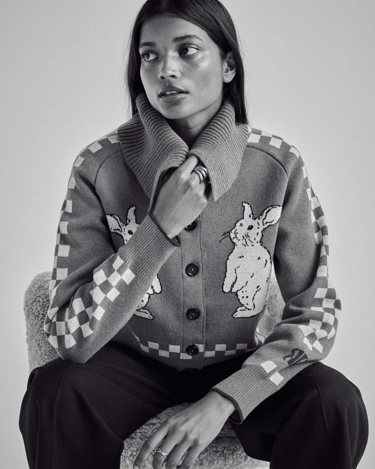 Hazelnut Cécile Rabbit Cardigan