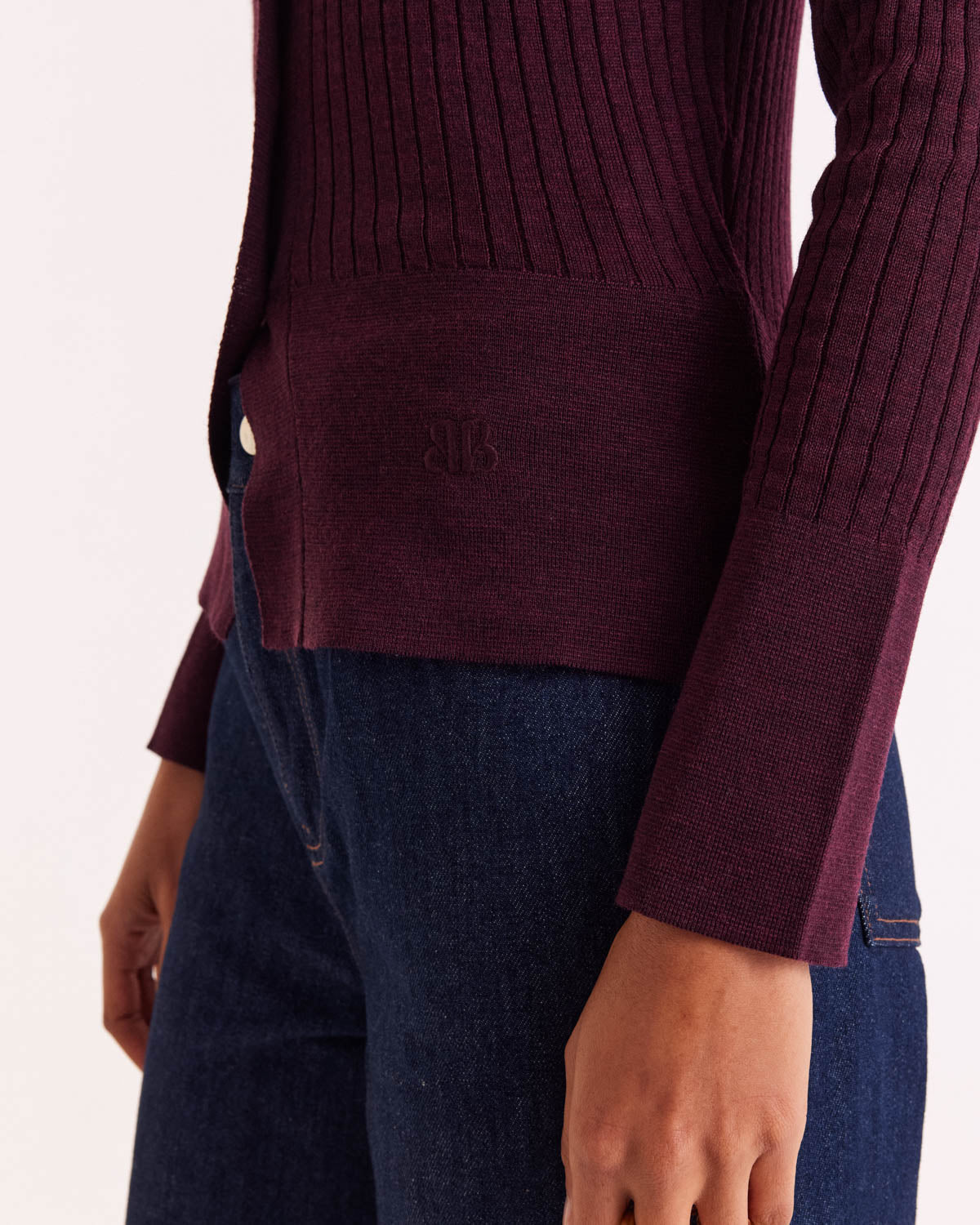 Burgundy Ombeline Cardigan