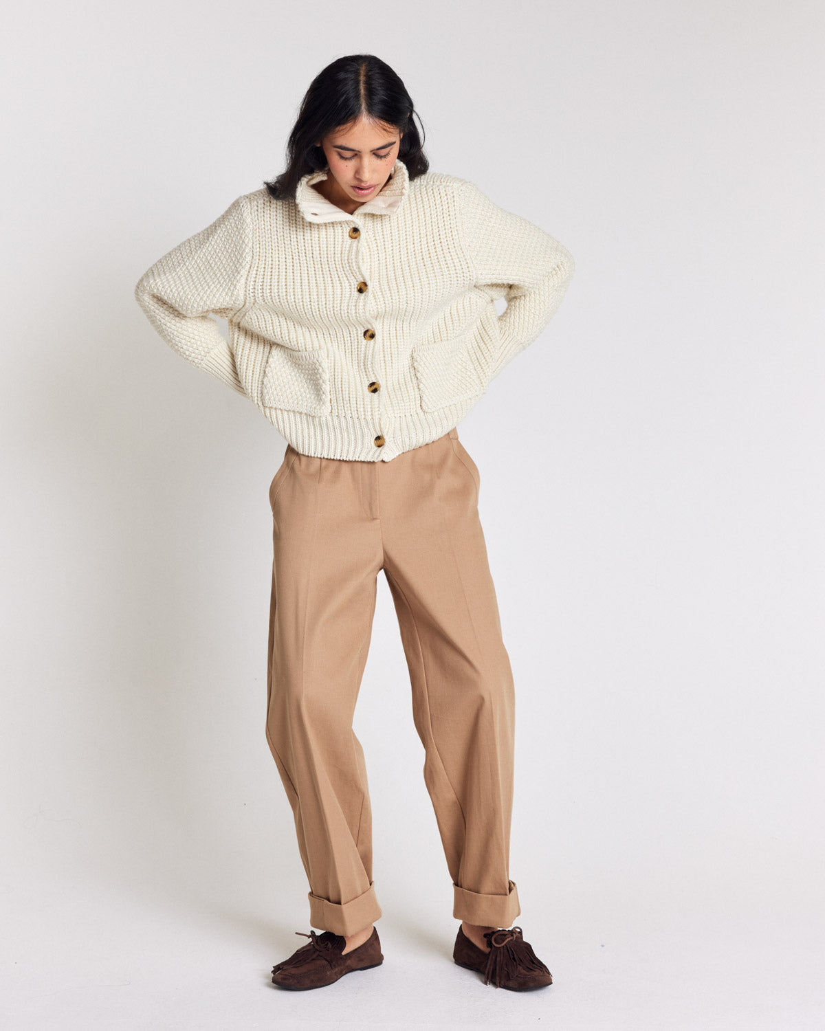 Ecru Marcel cardigan