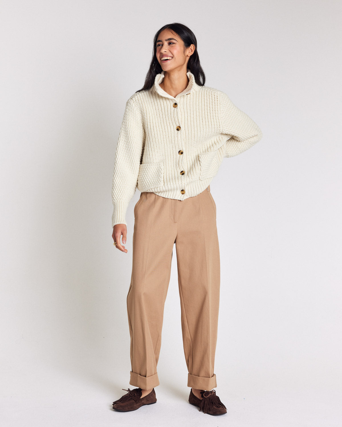 Ecru Marcel cardigan