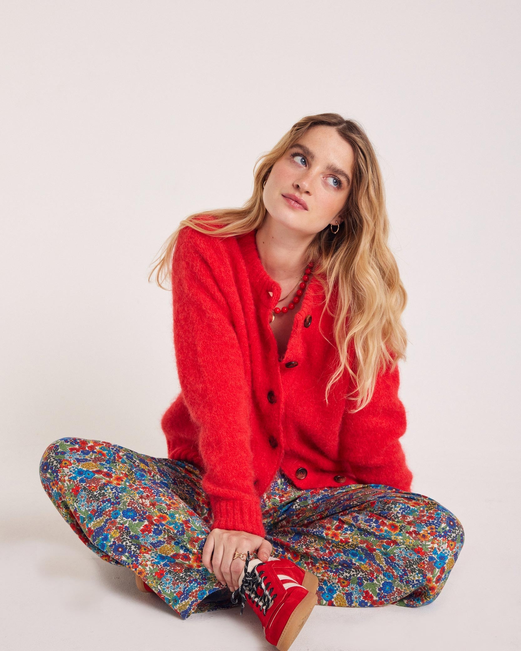 Rosanne red cardigan