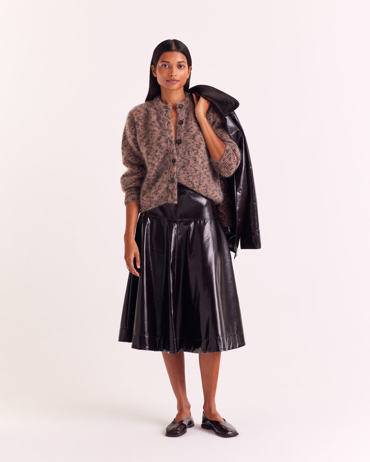 Douceur Cardigan in Sand Cheetah Spot