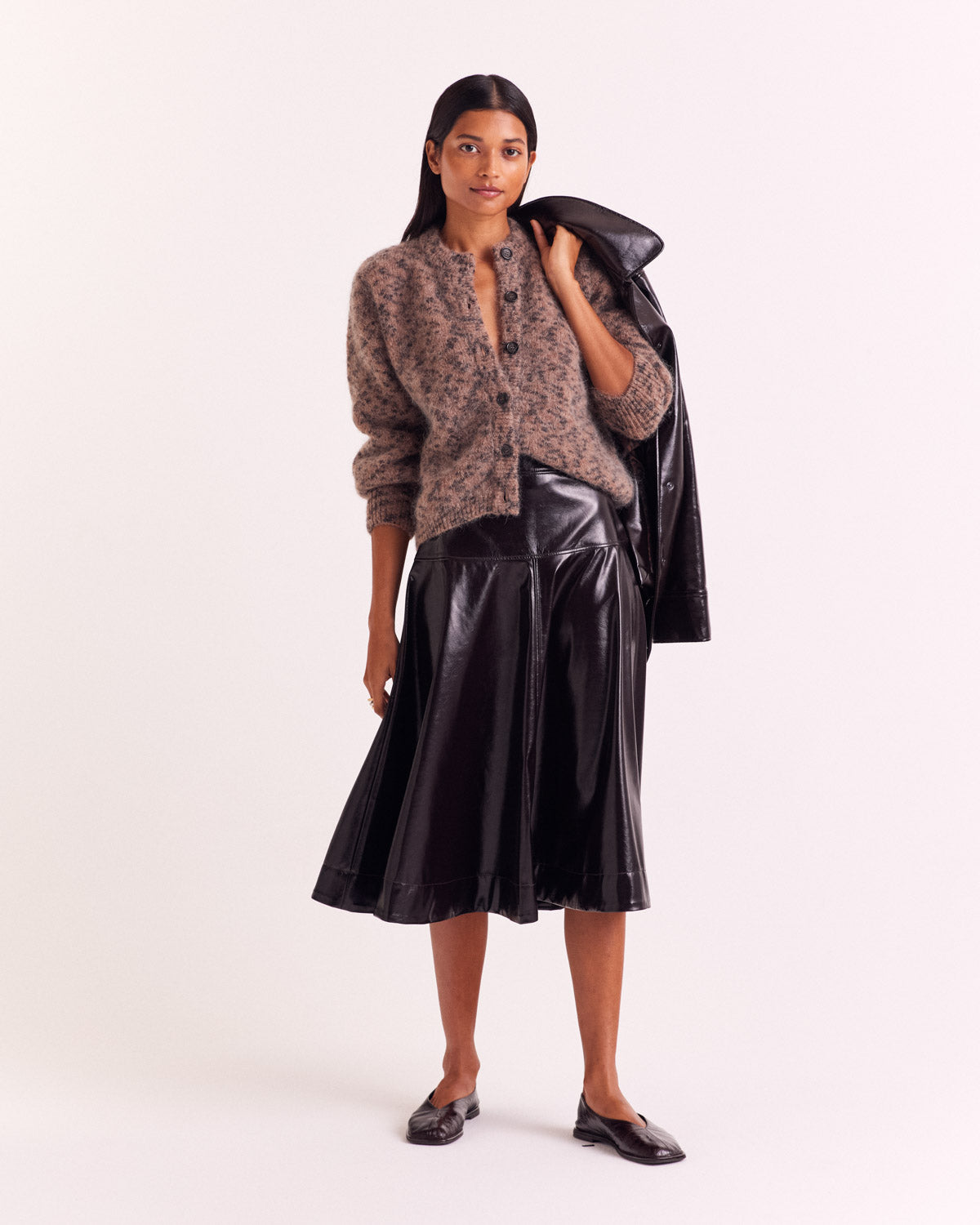 Douceur Cardigan in Sand Cheetah Spot