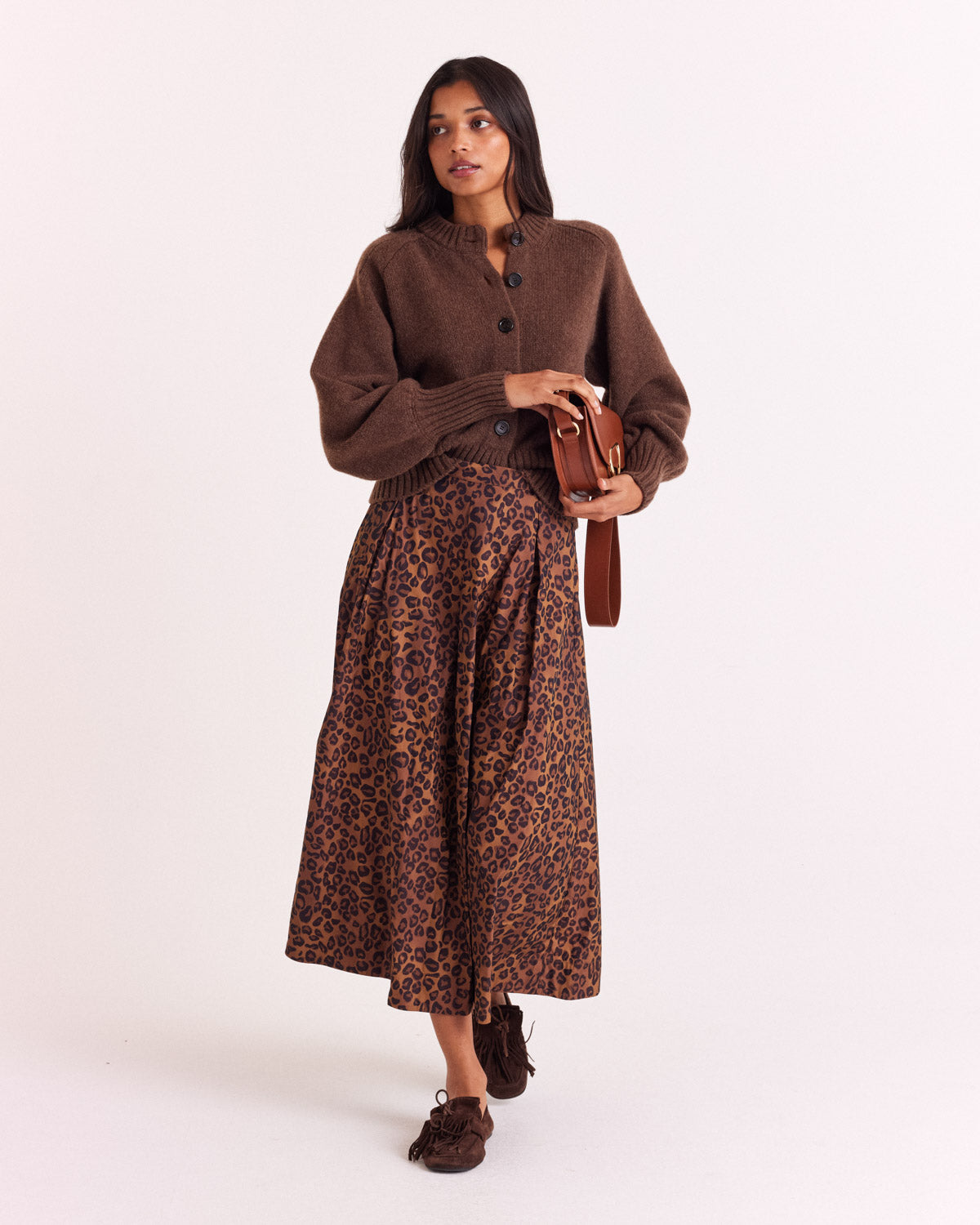 Hilda brown cardigan