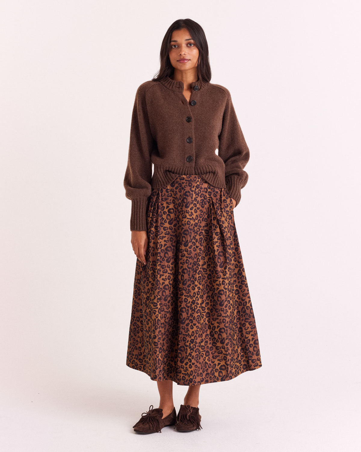 Hilda brown cardigan