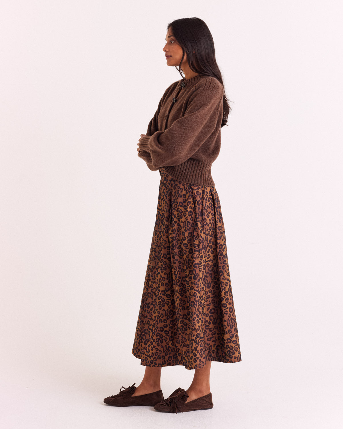 Hilda brown cardigan