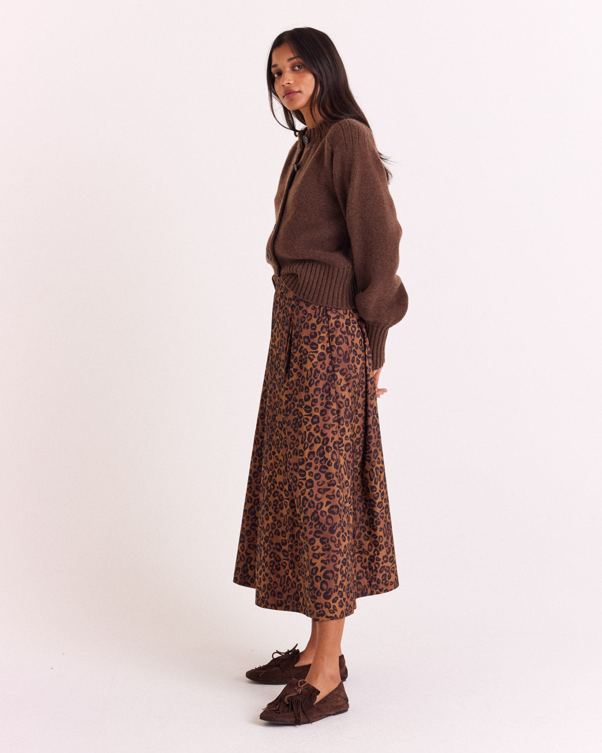 Hilda brown cardigan