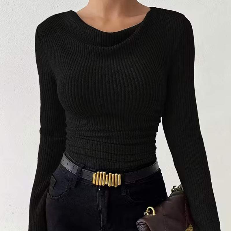 Claire – Haut Élégant en Maille